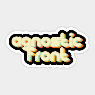 vintage color agnostic front Sticker